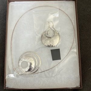 NWT Silpada silver earrings/necklace set